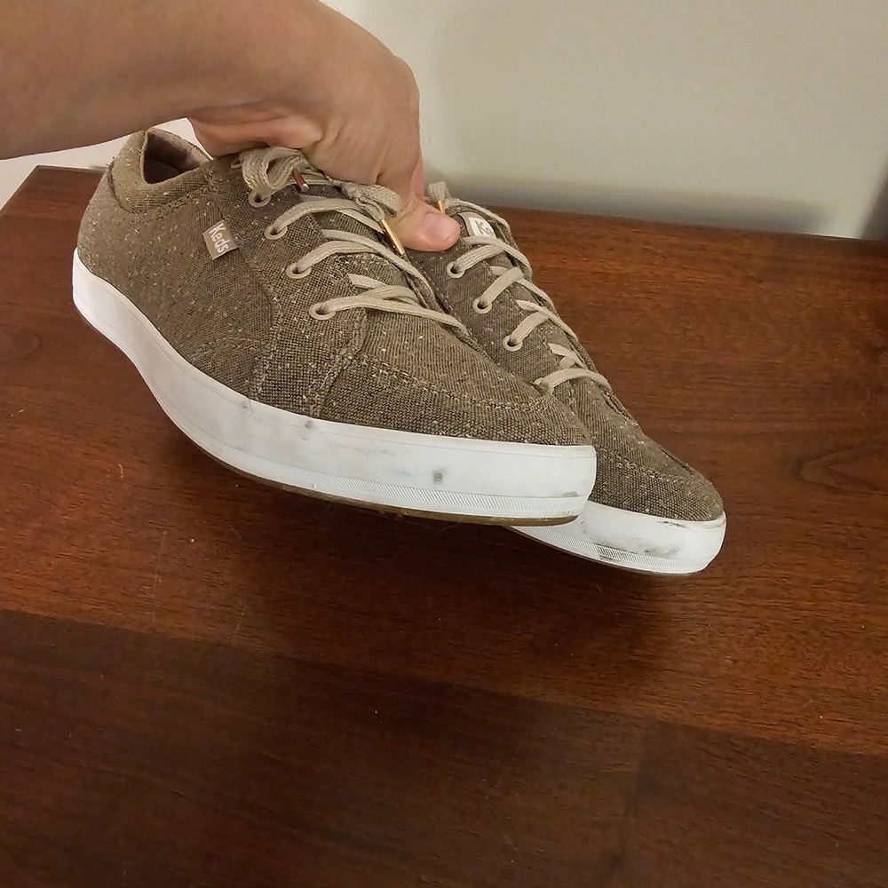 Keds Jump Kick Olive Green Canvas Sneakers Dream Foam Memory WF62203 Womens 10 - Picture 11 of 11